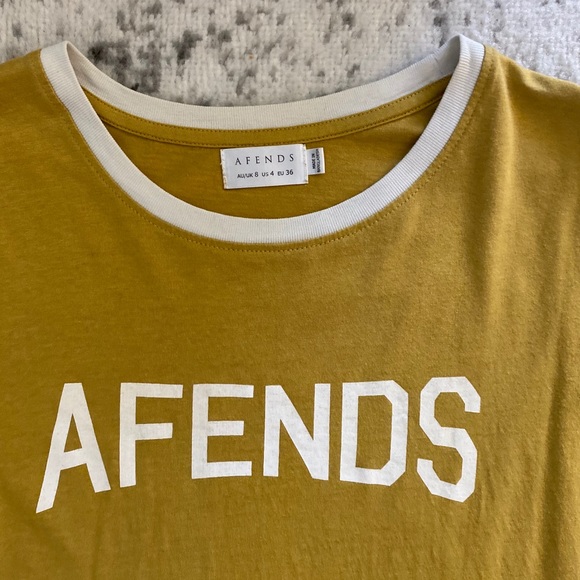 Afends Byron Bay Track Mustard T-Shirt - Picture 4 of 6